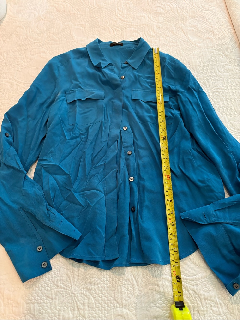 Ann Taylor Teal Button-Front Women's Shirt